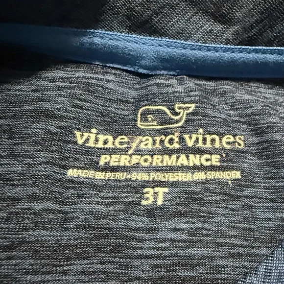 Vineyard Vines Heathered Blue Kids Long Sleeve Tee - Picture 5 of 9